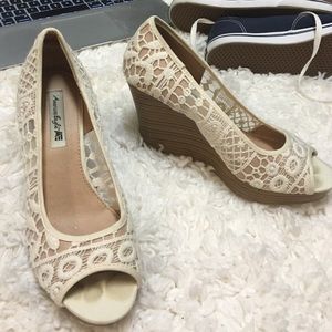Cute lace wedges