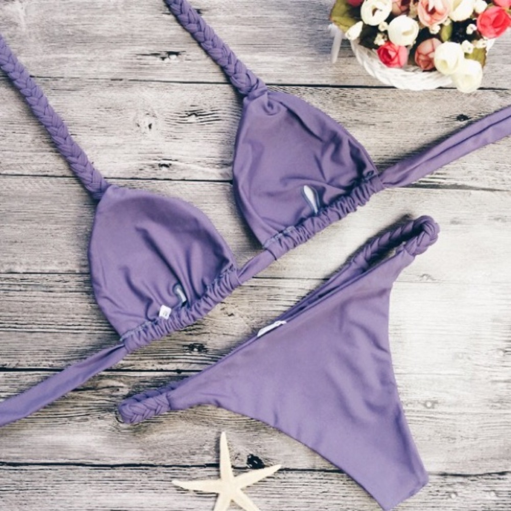 sexy cheeky brazilian boho bohemian braid bikini - Picture 3 of 4