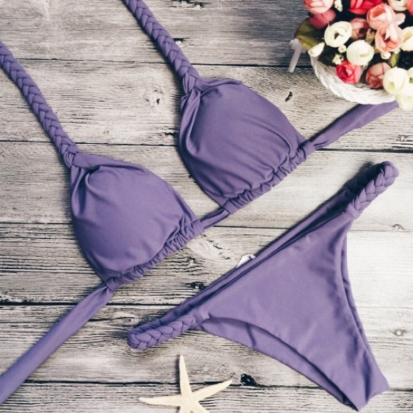 sexy cheeky brazilian boho bohemian braid bikini - Picture 2 of 4