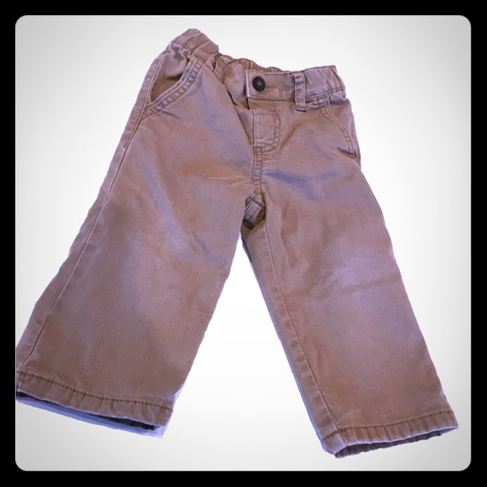 Toddler boys tan LINED corduroys - EUC