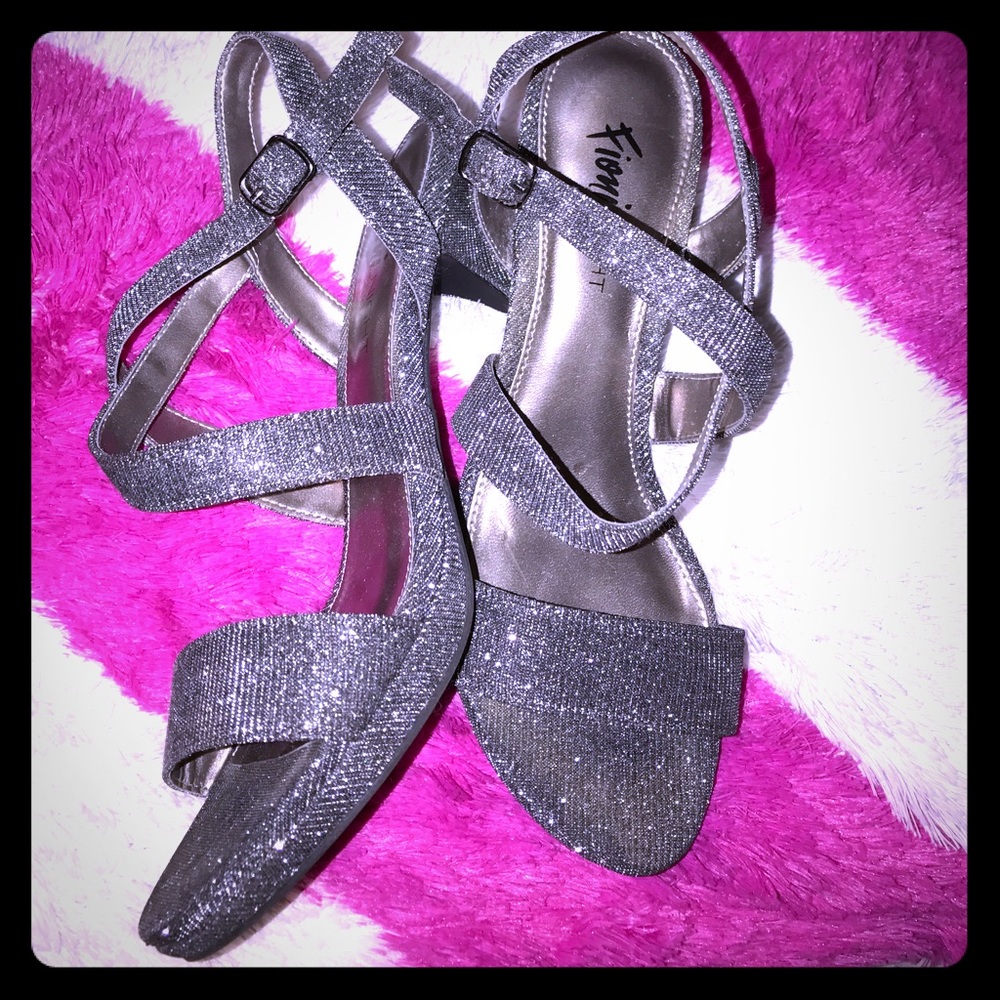Sparkly Silver Heels