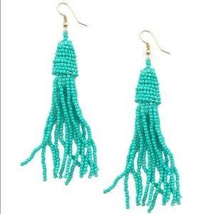 ⭐️ONLY 1 LEFT Turquoise Tassel Beaded Earrings!
