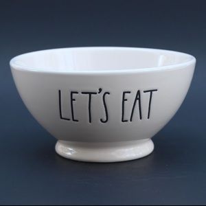 Rae Dunn Magenta LET'S EAT bowl