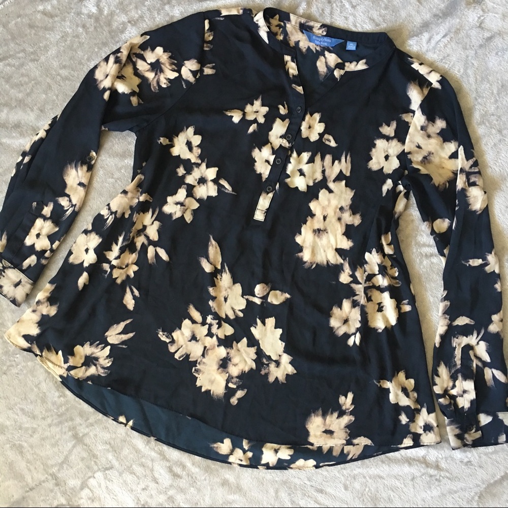 Simply Vera Vera Wang Floral Blouse