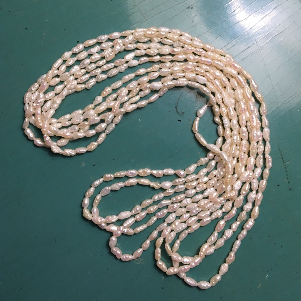 3 17 inch strings of freshwater pearls