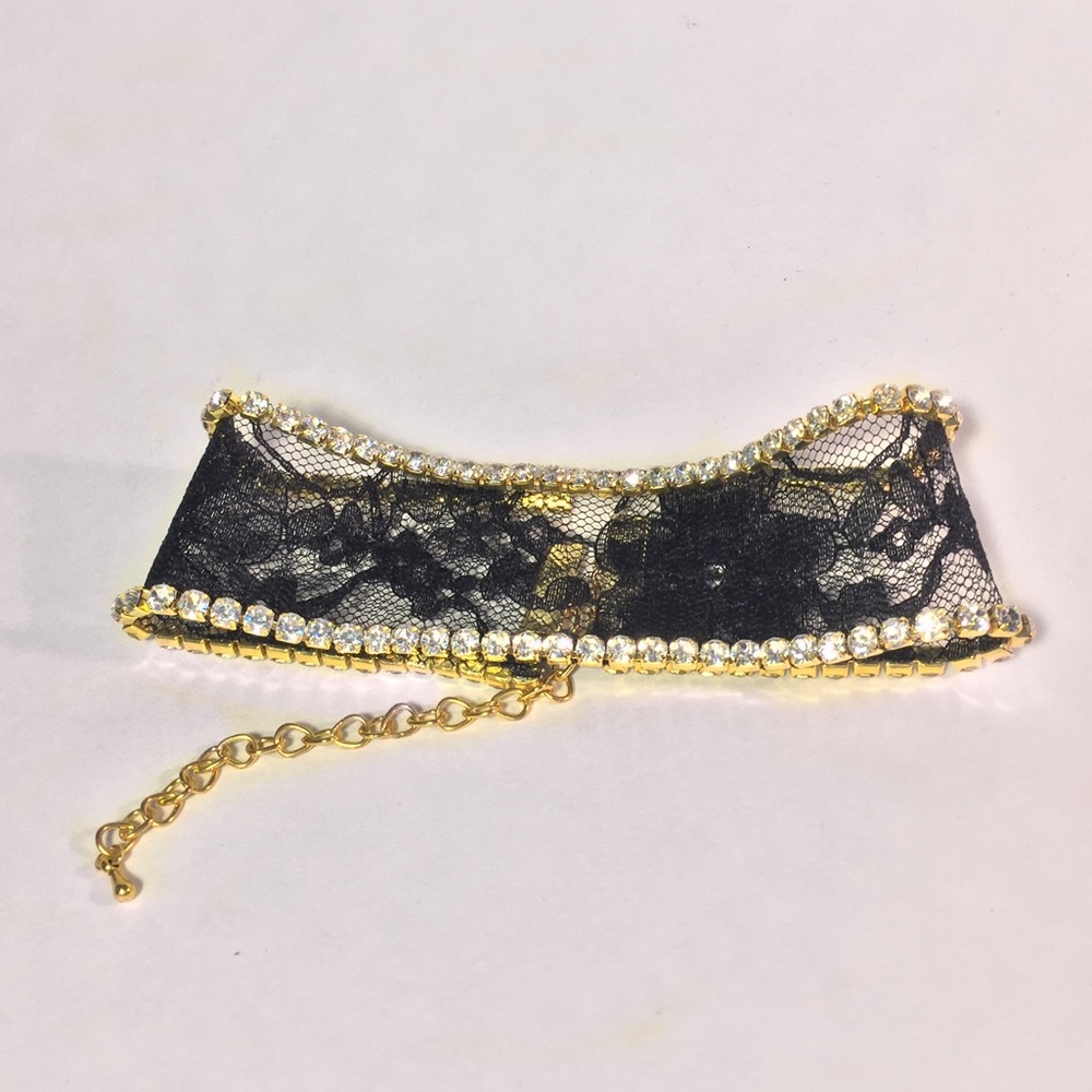  Sale Gorgeous Lace & Rhinestone Choker CCO