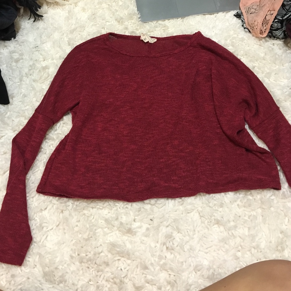 Red knit sweater