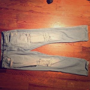 Slim Ripped Blue Faded Gap Jeans