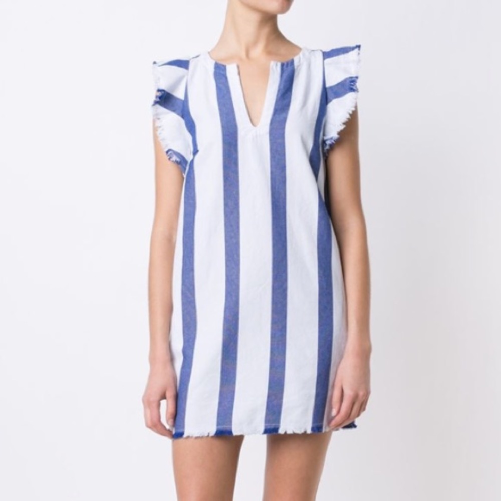 SAM&LAVI Flutter Sleeve Mini Dress- XS - Chambray