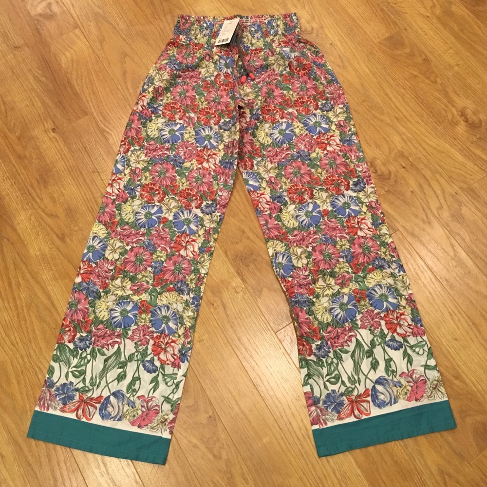 Anthropologie Floral printed pants