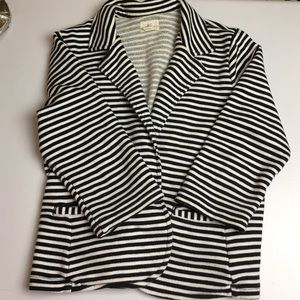 Levi brand casual blazer. Black & white stripes.