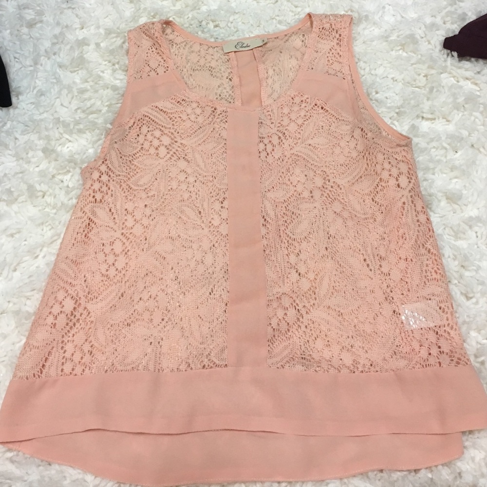 Peach sleeveless top
