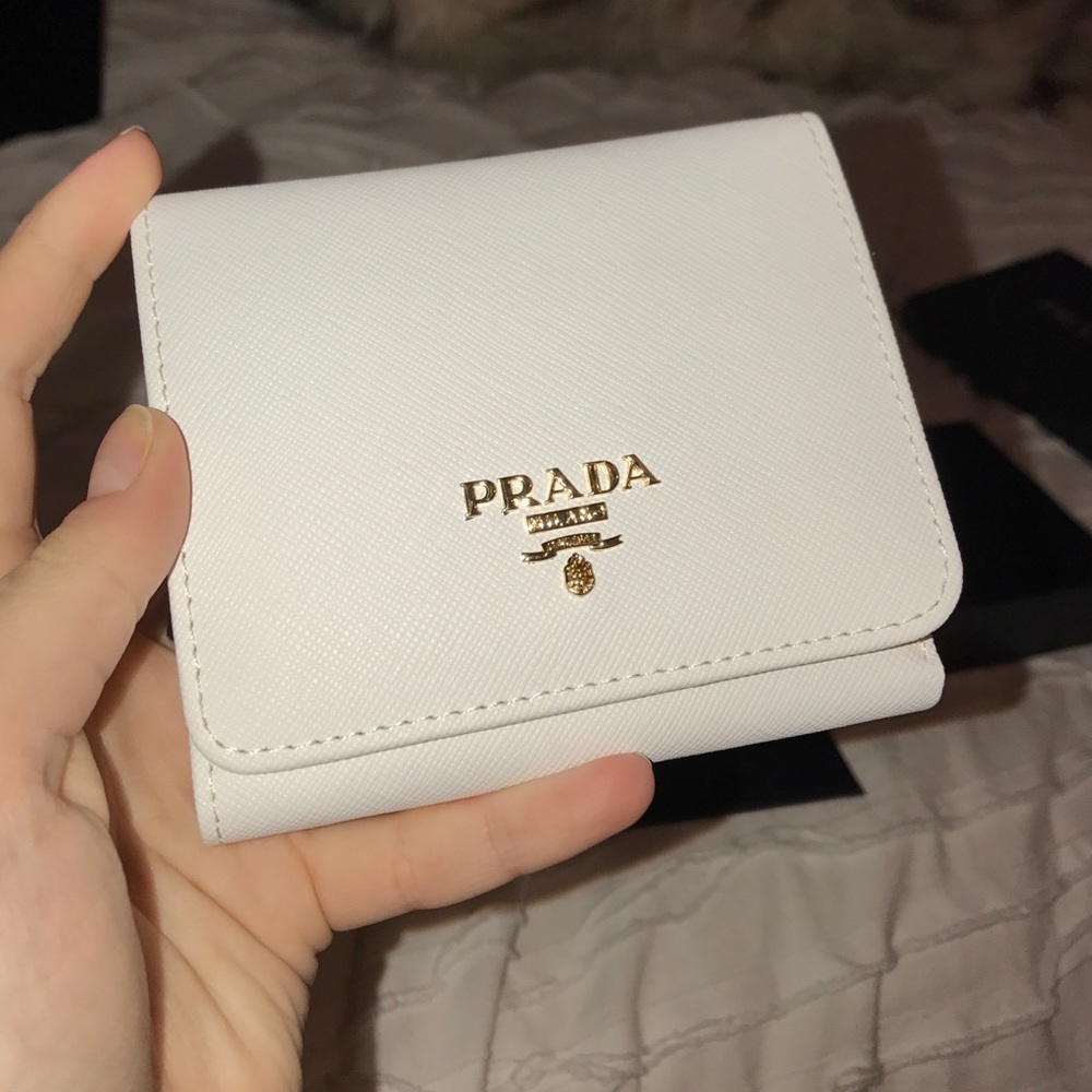 PRADA Saffiano Leather Flap Wallet