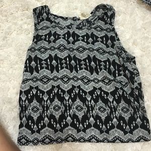 Tribal print sleeveless top