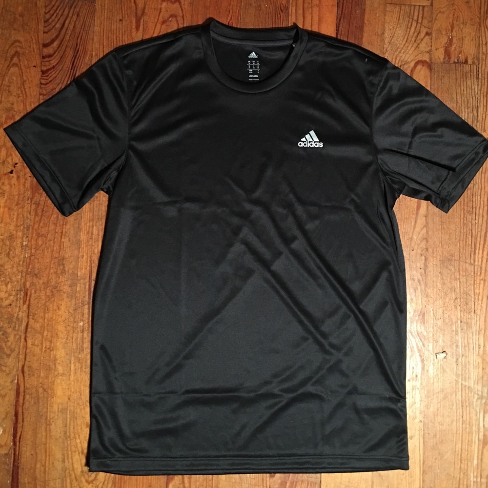 Medium Black Addidas Sport Workout Training Tee
