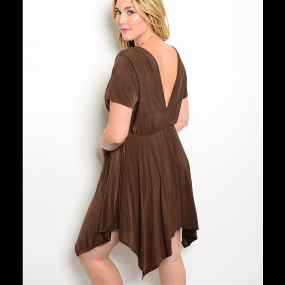 Plus Size 1X, 2X, 3X Adorable asymmetrical dress - Picture 2 of 2