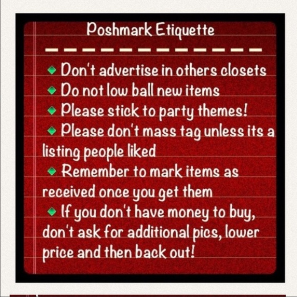 Poshmark etiquette!