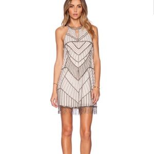 PARKER beaded fringe dress