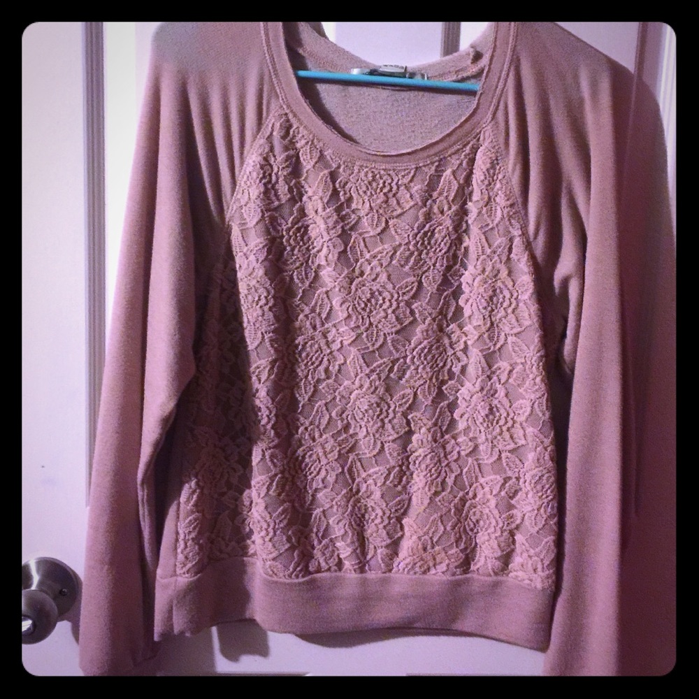 Nice pink rose sweater