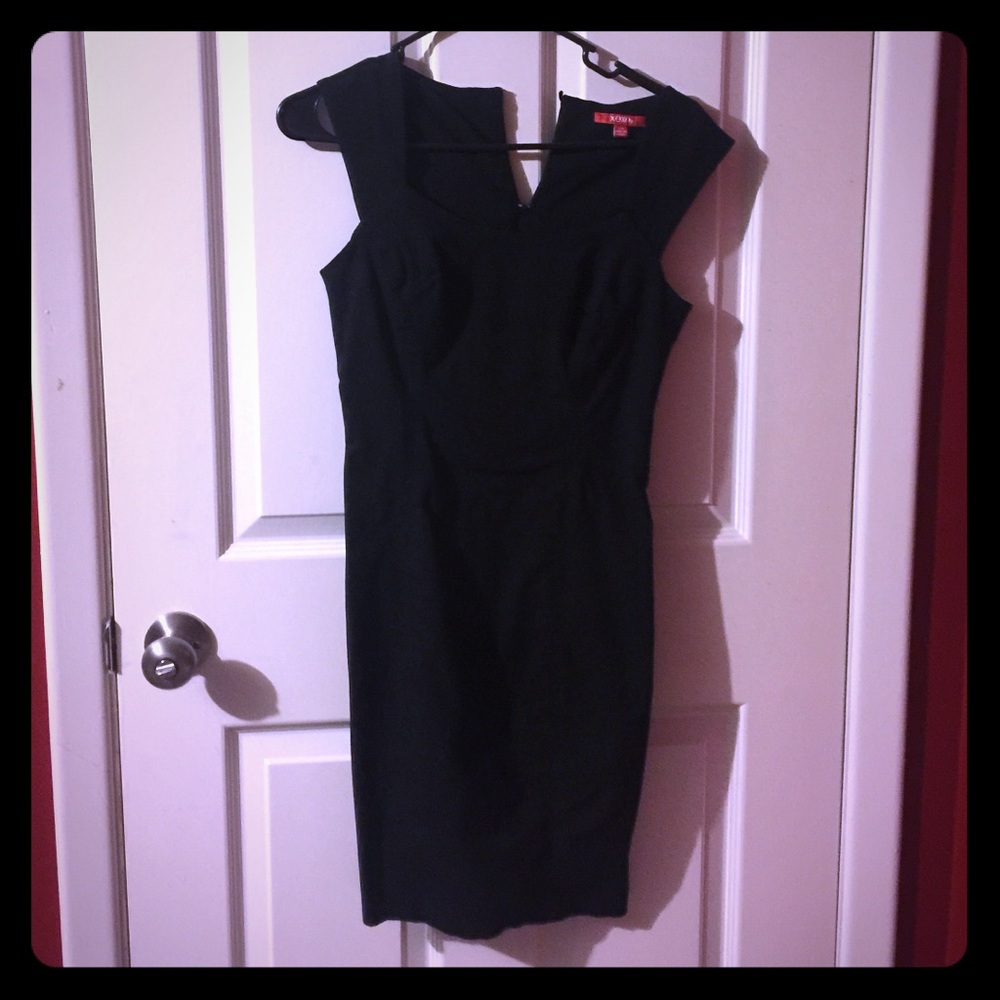 Short black business dress