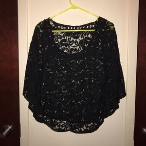 Black lace blouse