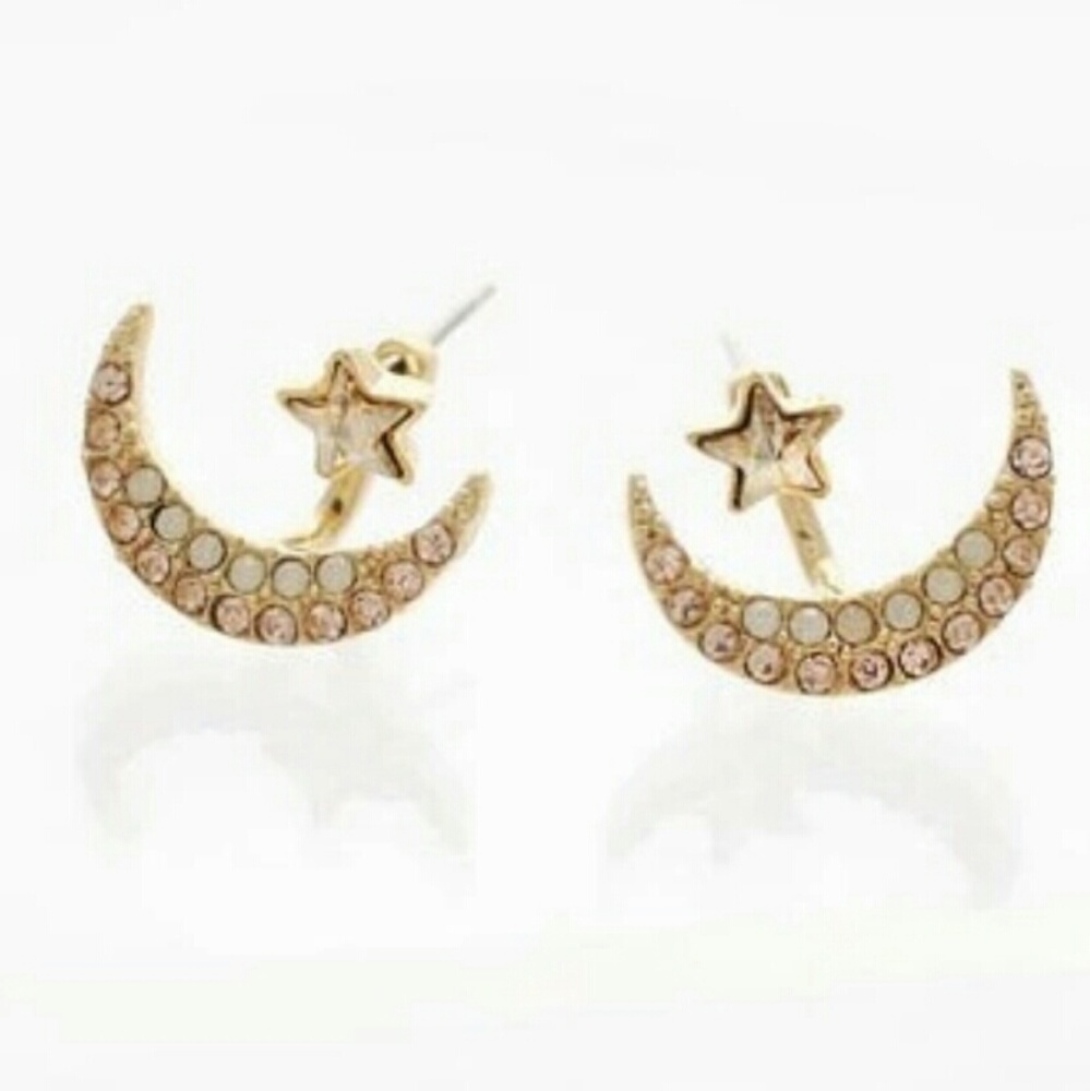 Star shoulder cuff stud earrings