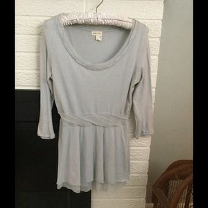 Anthropologie tulle and cotton flouncy shirt
