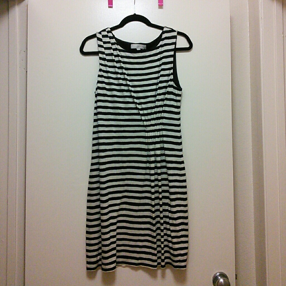 Loft Petite Striped Dress