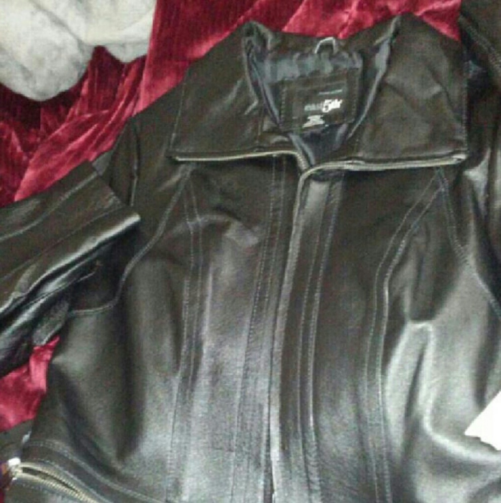 Black Genuine Leather womens jacket