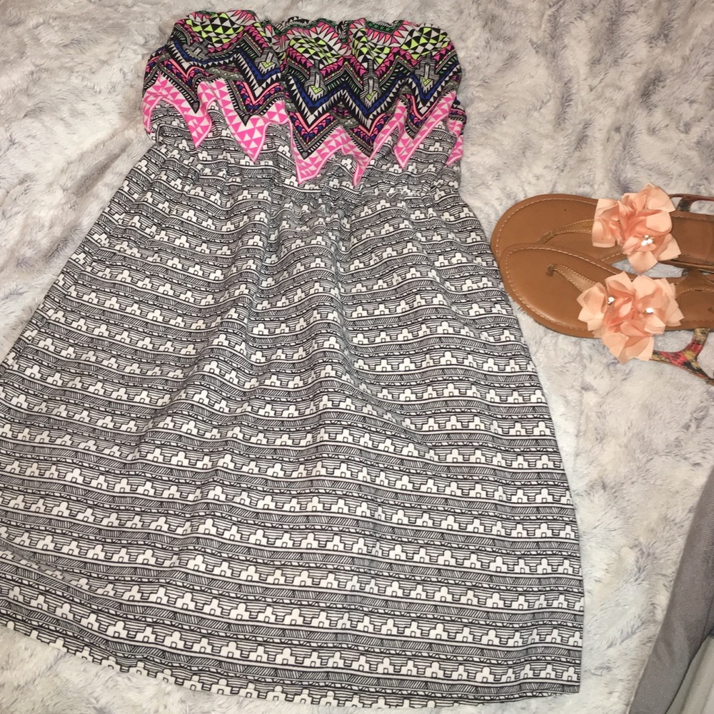 Tribal Strapless Dress