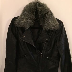 Black Faux Fur jacket !