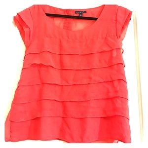 🦅❤Peach Scalloped American Eagle Blouse ❤🦅