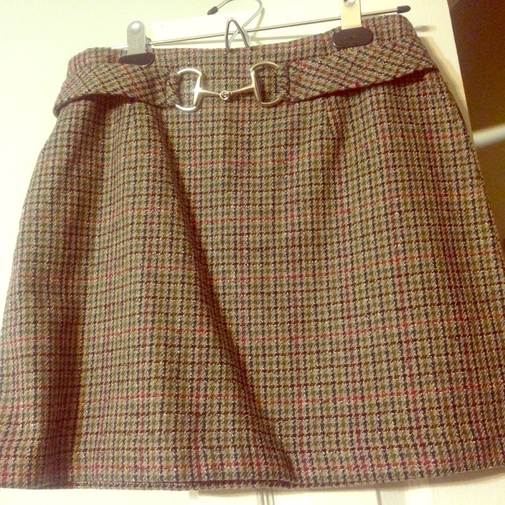 Tweed Horsebit Equestrian pencil skirt