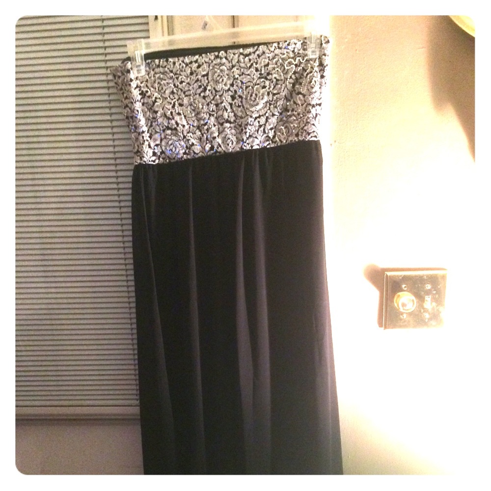 Black sheer skirt with slits on the sides