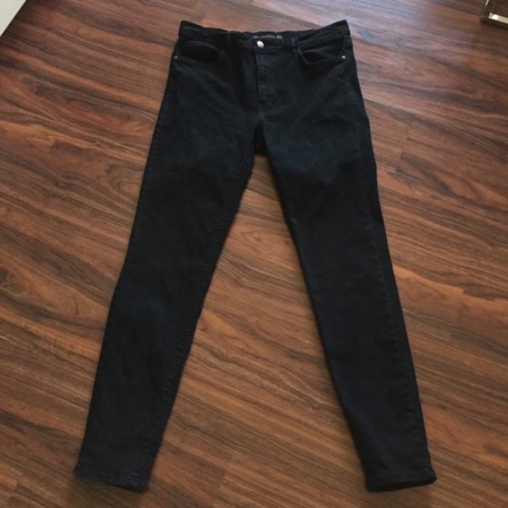 Zara black mid rise jeans