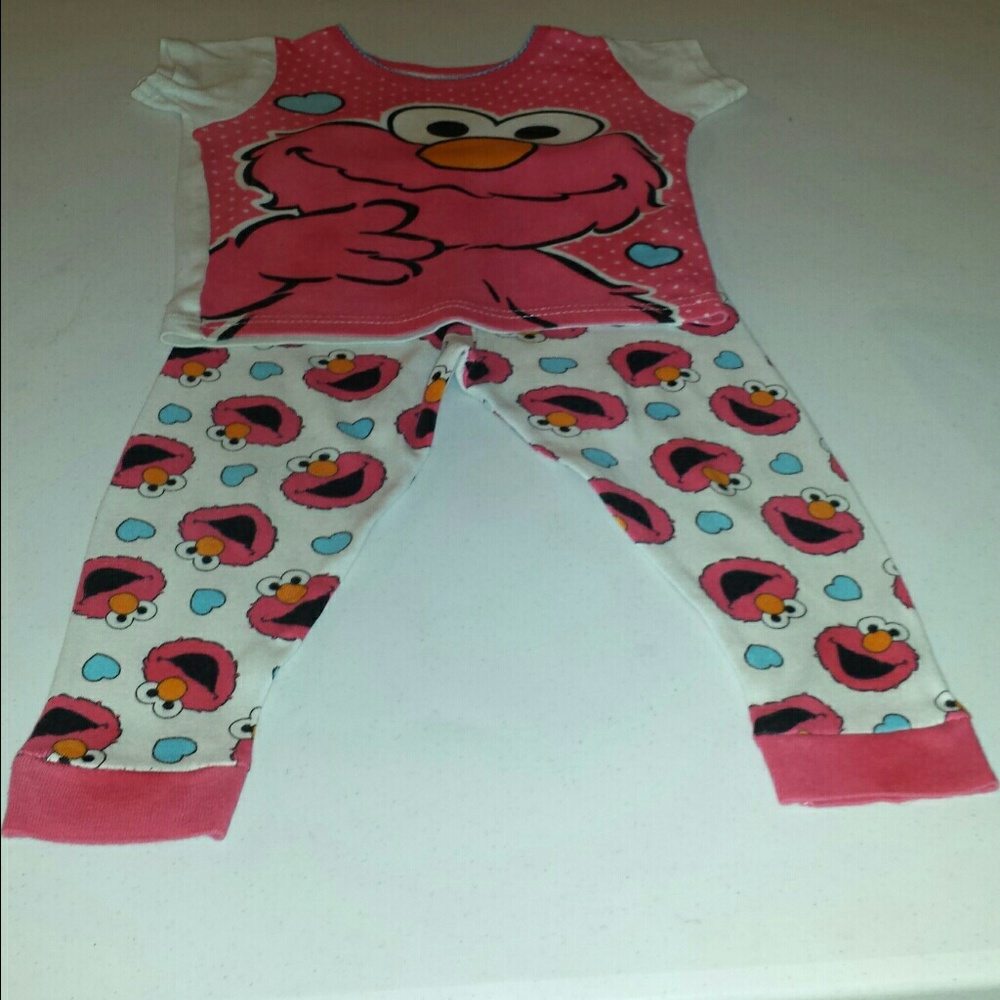 Sesame Street Elmo Cotton Toddler Girl  Pajamas