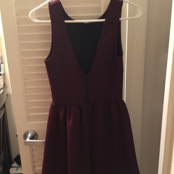 Little Burgundy Dress by Aqua - Picture 3 of 4