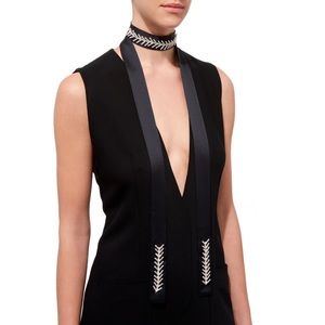Marni Feathered Silk Sash Choker