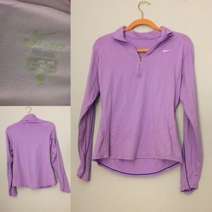 Lilac Nike half zip
