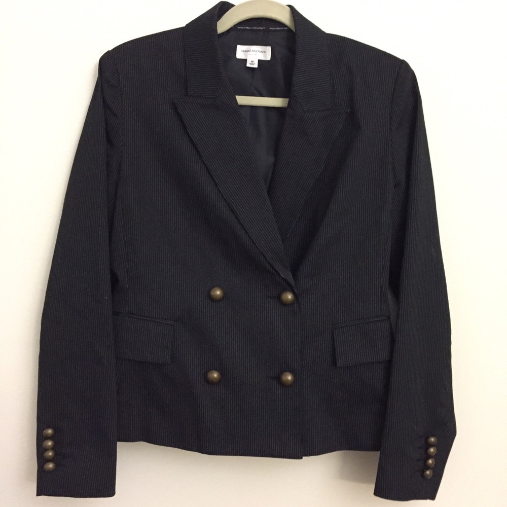 💰💰Isaac Mizrahi Black/White Work Blazer Medium