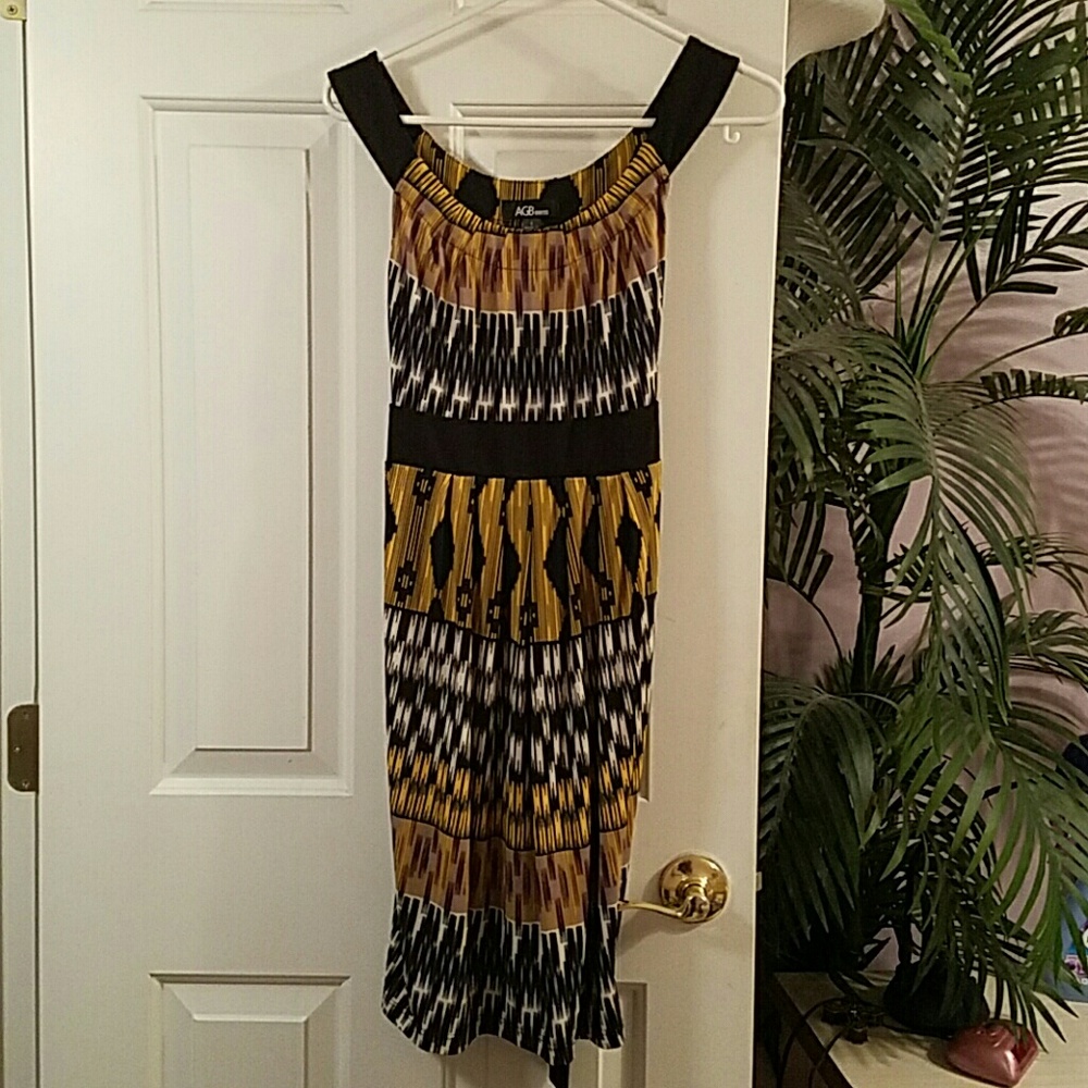 Black and yellow dress