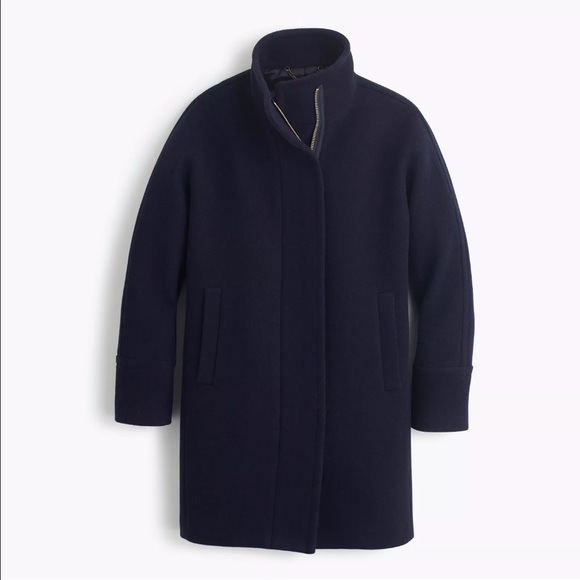 J. Crew Jackets & Blazers - J.CREW STADIUM CLOTH COCOON COAT Navy - Size 2 NWT