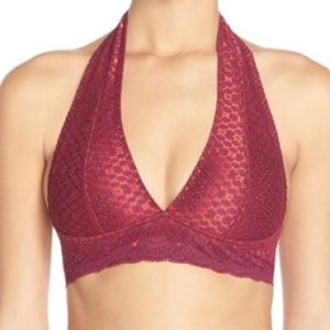 NWT Free People Lace Halter Bralette