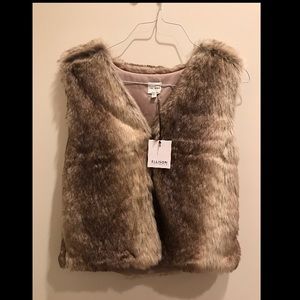 Tan fur vest