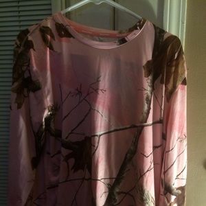 Pink camo long underwear set /tshirt