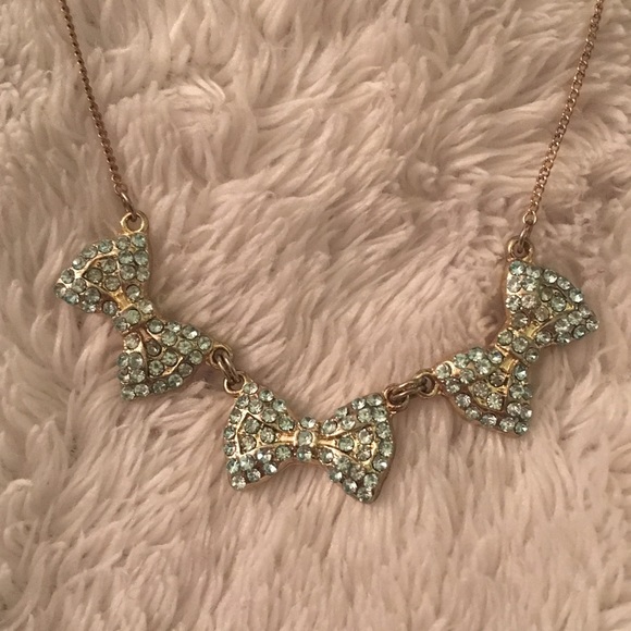 LC Lauren Conrad Jewelry - Mint Bow Necklace