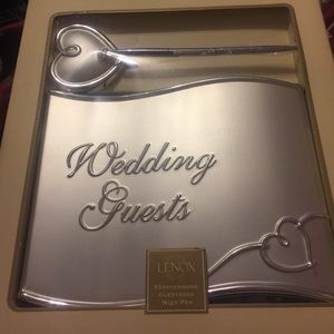 Lenox wedding guestbook with pen