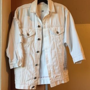 R13 White Oversized Denim Jacket size XS