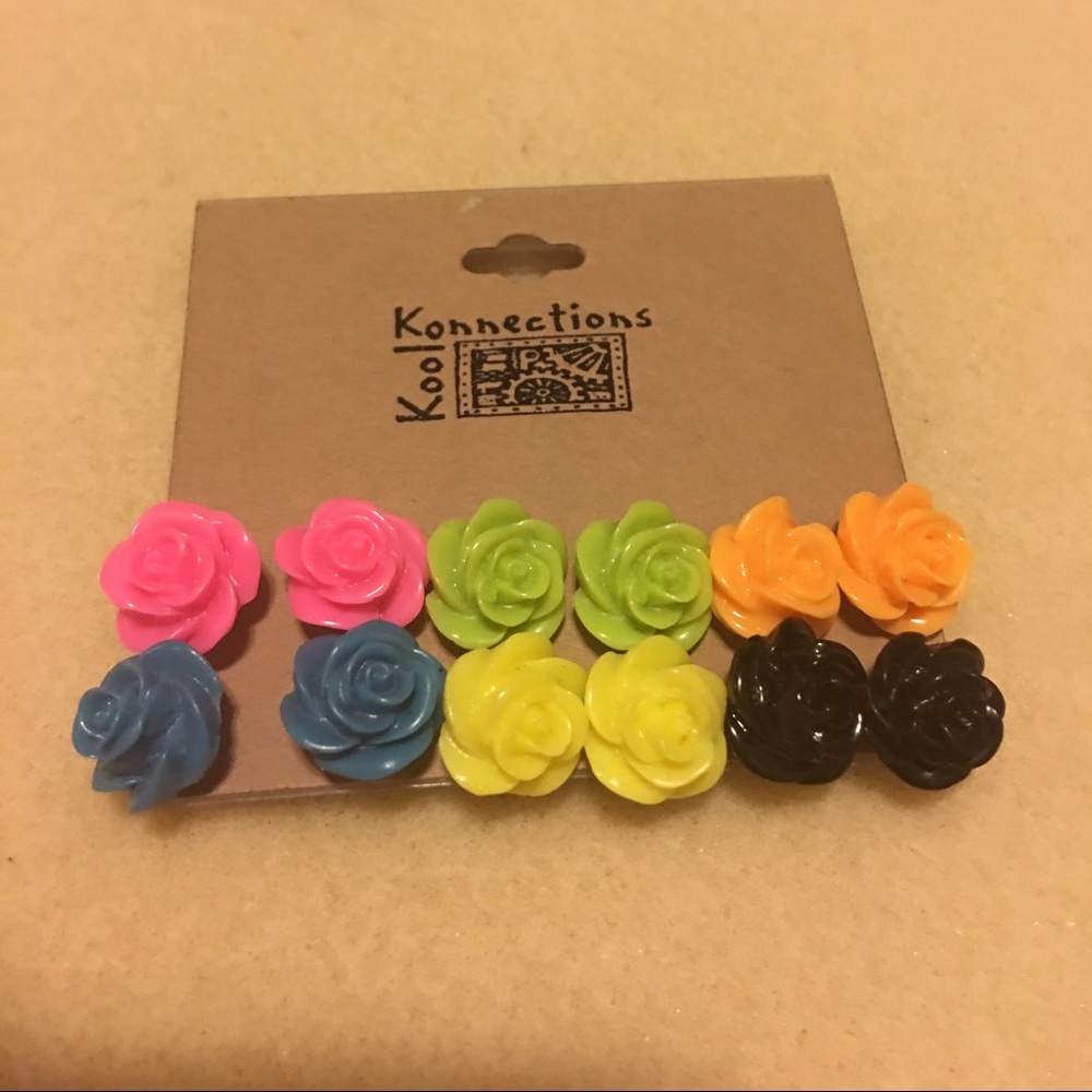 Rose earrings