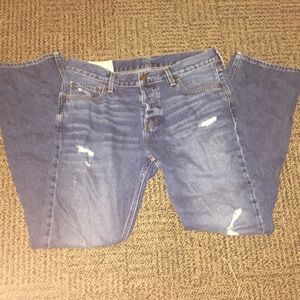 Men's Hollister Dark Wash Distressed Jeans